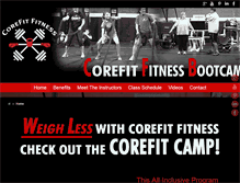 Tablet Screenshot of corefitcamp.com